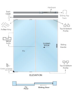 Single Sliding Door (1+1)